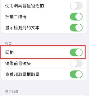 固始苹果手机维修网点分享iPhone如何开启九宫格构图功能 