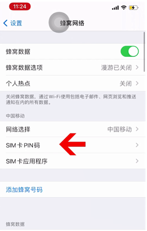 固始苹果14维修网分享如何给iPhone14的SIM卡设置密码 