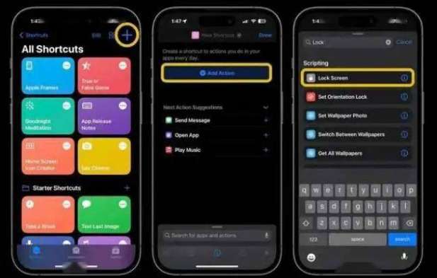 固始苹果14锁屏维修店分享iPhone14升级iOS16.4后如何创建锁屏快捷方式 
